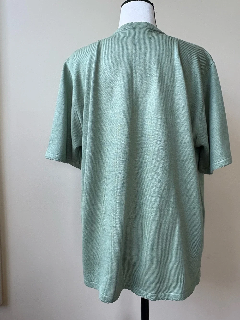 Alfred Dunner Sage Green Knit Short Sleeve Top - SIZE XL - MADE IN USA - Picture 10 of 15